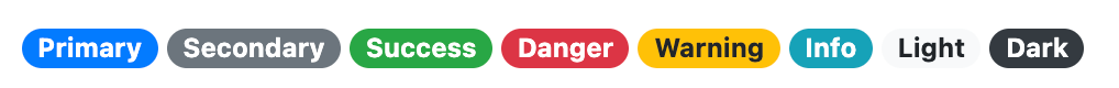 pills concept on a Badge component in Bootstrap.