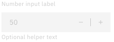 disabled concept on a InputNumber component in Carbon Design System.